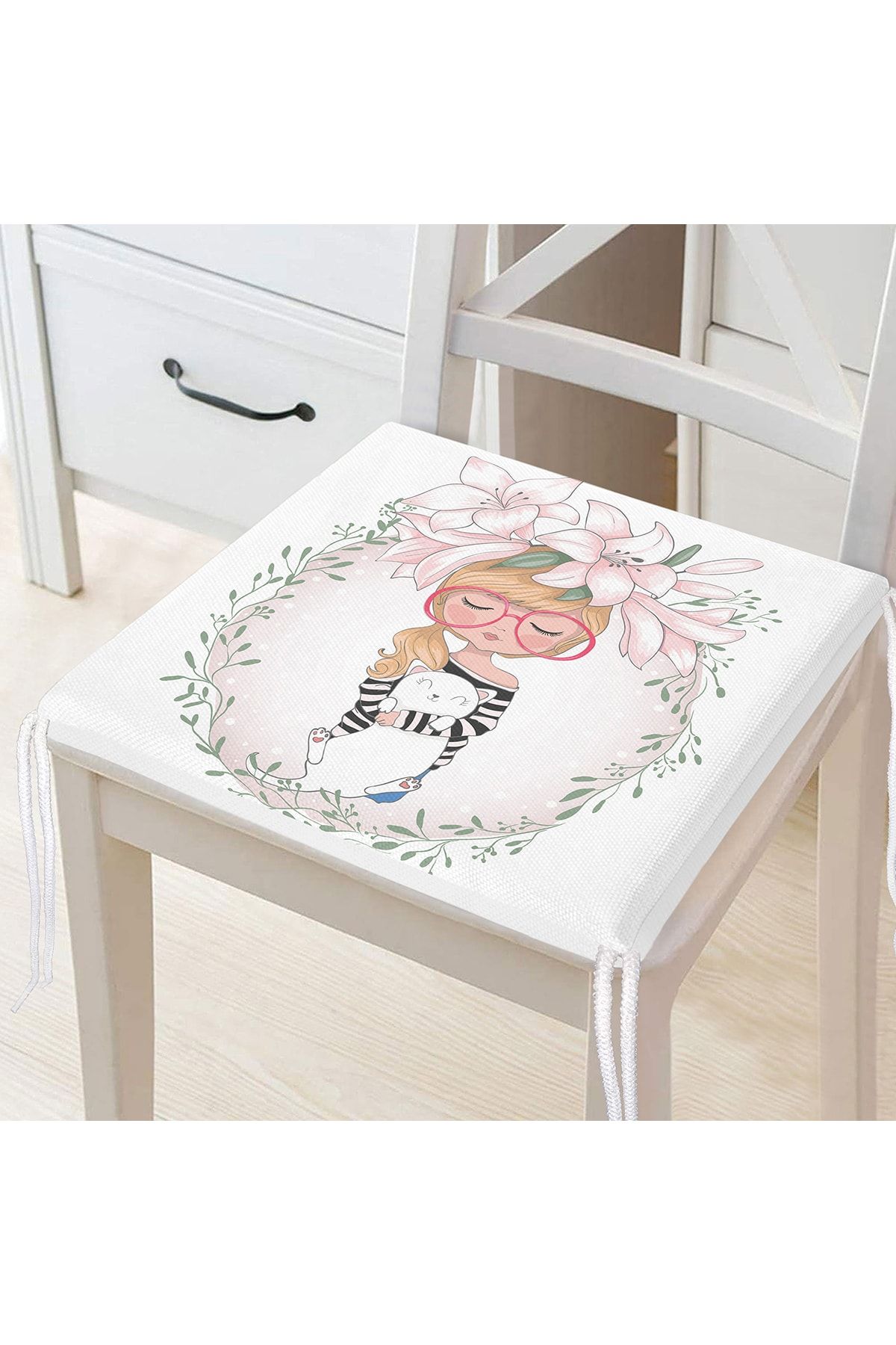 Realhomes Fashion Girl, Pernă De Scaun Modernă Cu Fermoar, Imprimată Digitală - One Size
