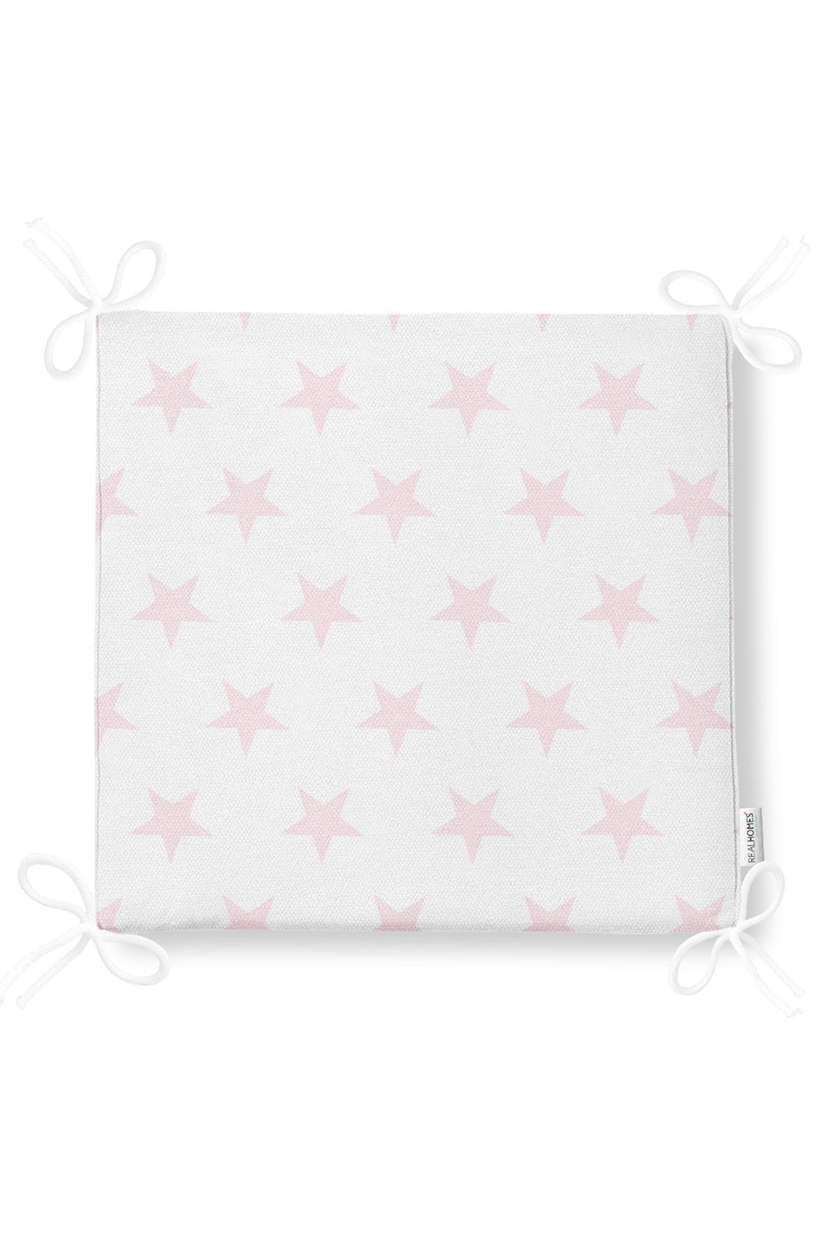 Realhomes-Powder Star Patterned Modern Digital Printed Zippered Chair Cushion 5