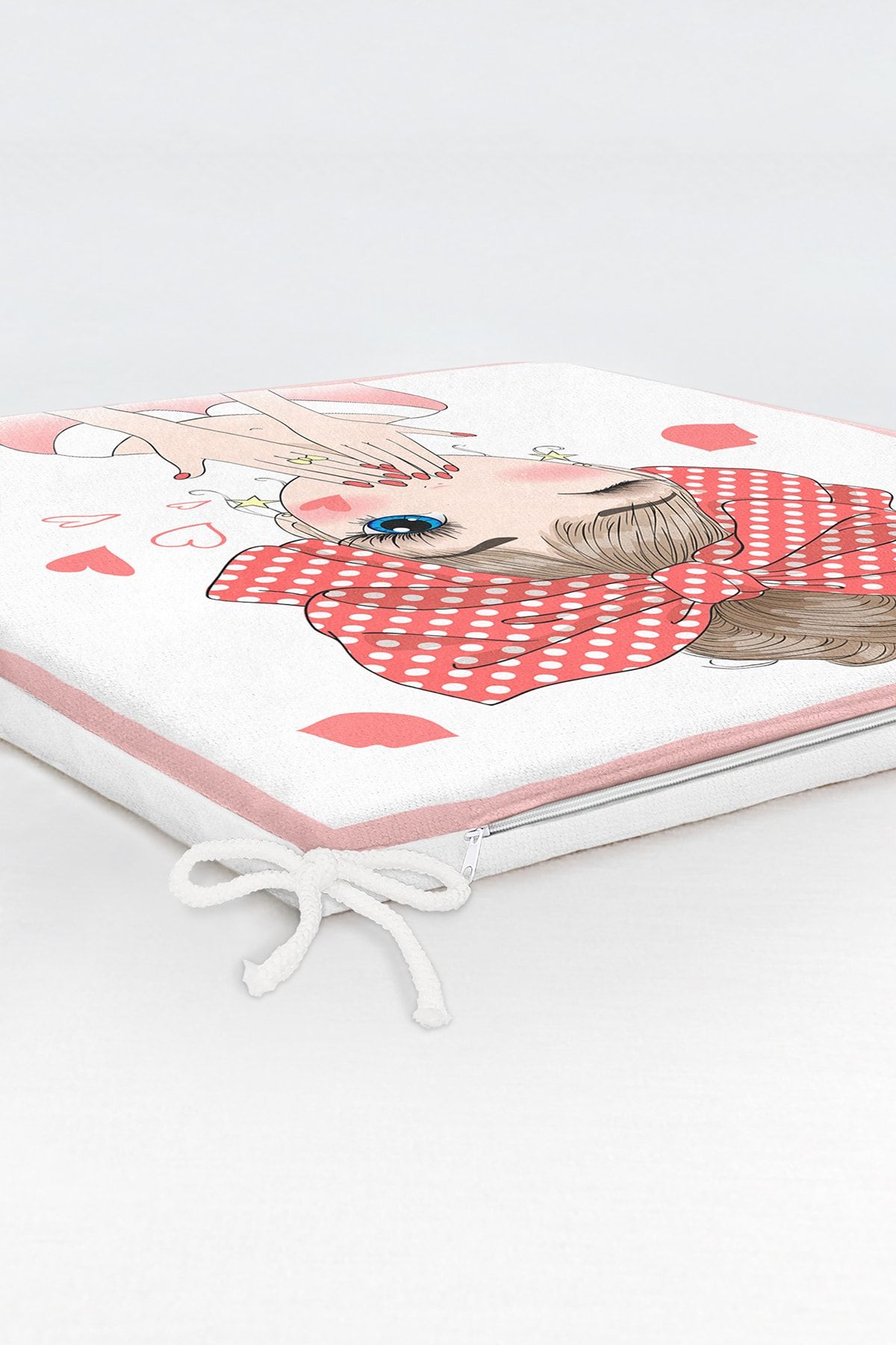 Realhomes-Fashion Girl Digital Printed Modern Zippered Chair Cushion 6