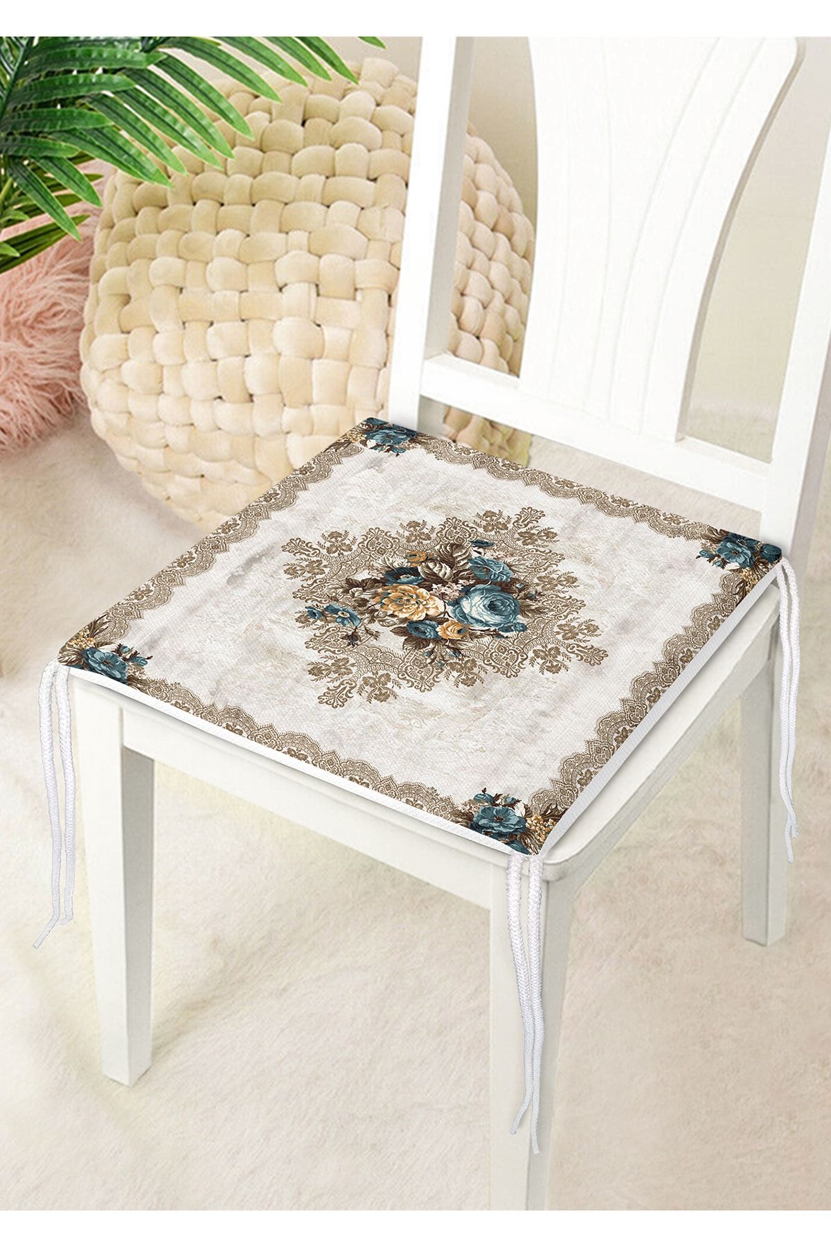 Realhomes-Ethnic Kilim Patterned Special Design Digital Printed Zippered Chair Cushion 4