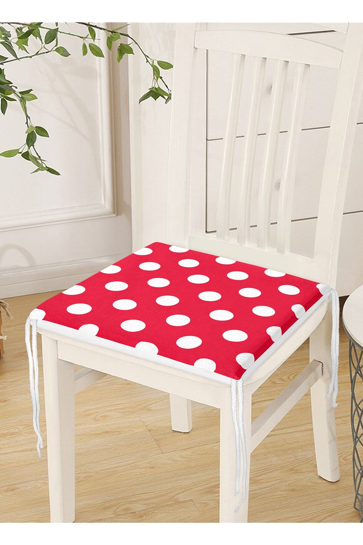 Realhomes-Polka Dot Digital Printed Zippered Chair Cushion 3