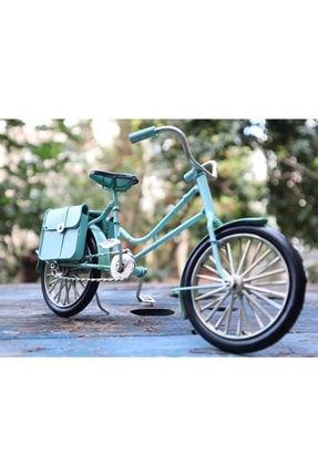 Bisiklet Süs - Çantalı Dekoratif Metal Bisiklet El Yapımı Ve El Boyaması Metal Dekoratif Bisiklet MNK-387
