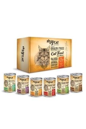 Mycat Pate Karışık Kedi Konserve 400gr 6'lı Koli 606-A