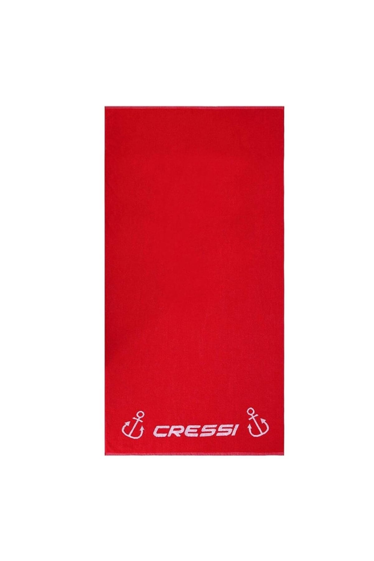لوازم جانبی غواصی قرمز قاب پنبه ای صد درصدی حوله ساحل 90x180cm cressi sub