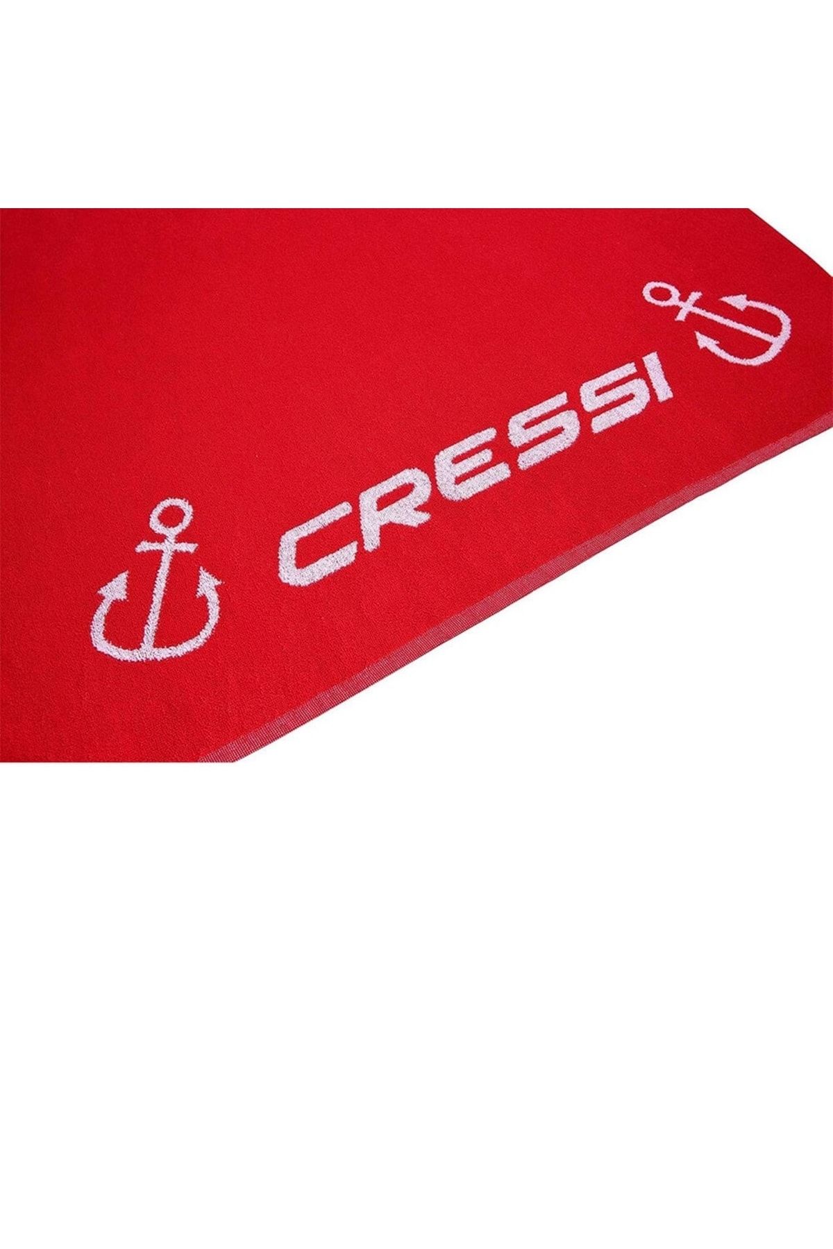 لوازم جانبی غواصی قرمز قاب پنبه ای صد درصدی حوله ساحل 90x180cm cressi sub
