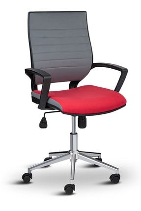 55100 Metal Ayaklı Çalışma Koltuğu Ofis Sandalyesi Bilgisayar Koltuğu ASB55100RGKR1