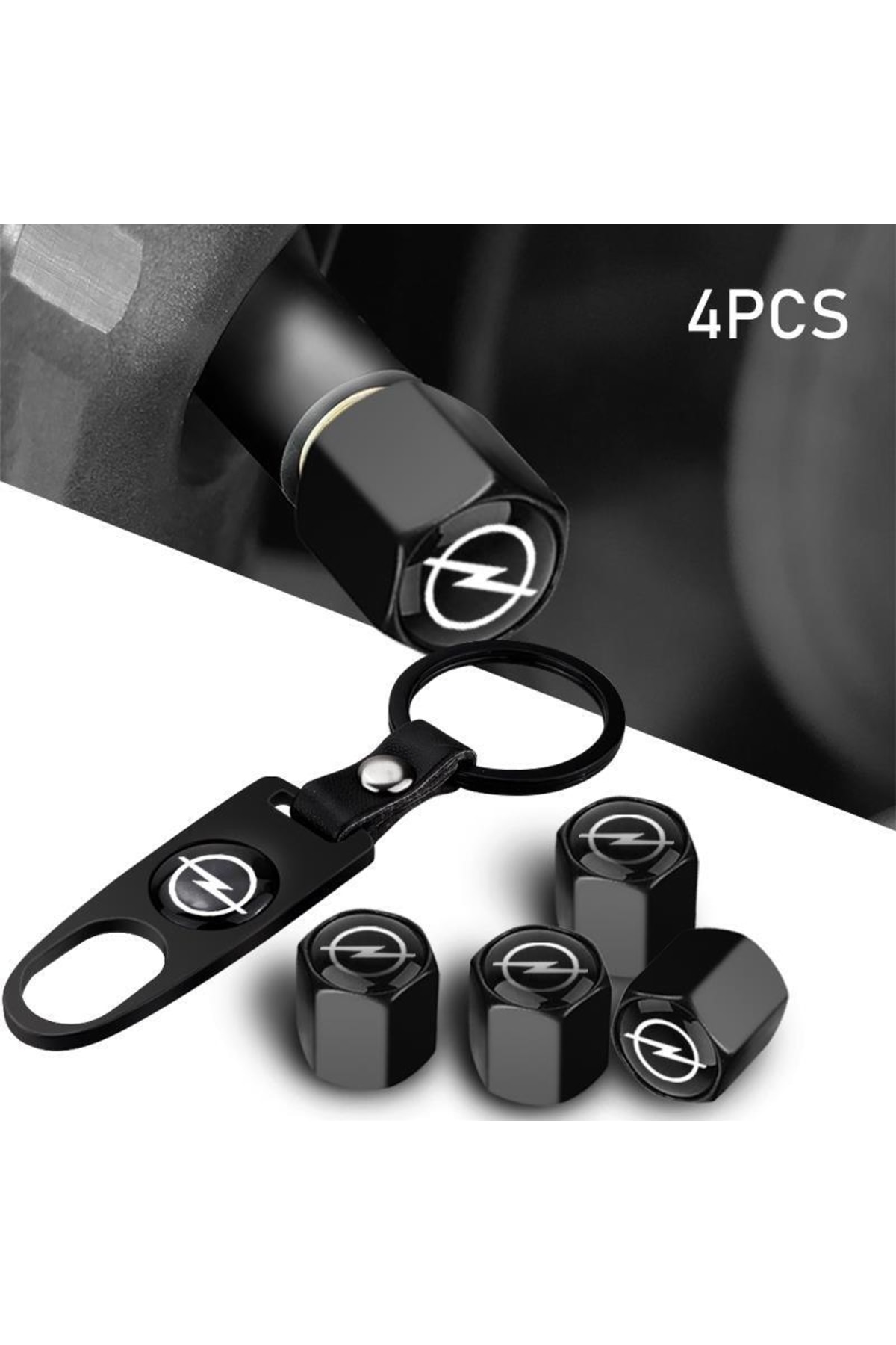 bys Opel Için Metal Sibop Kapağı Ve Anahtarlık Seti