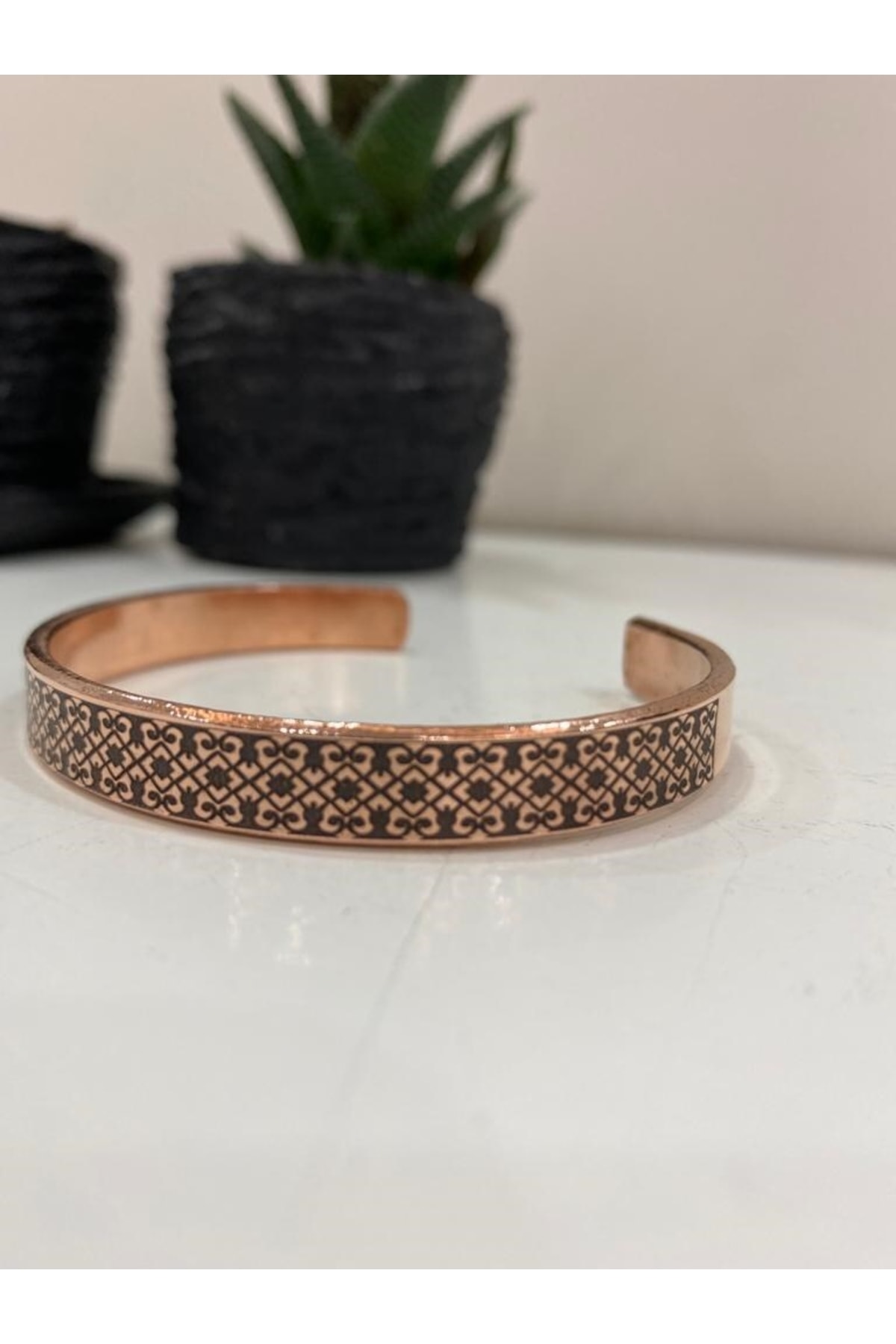 Saf Bakır Bileklik -her Bileğe Uygun-geçmeli-unisex-