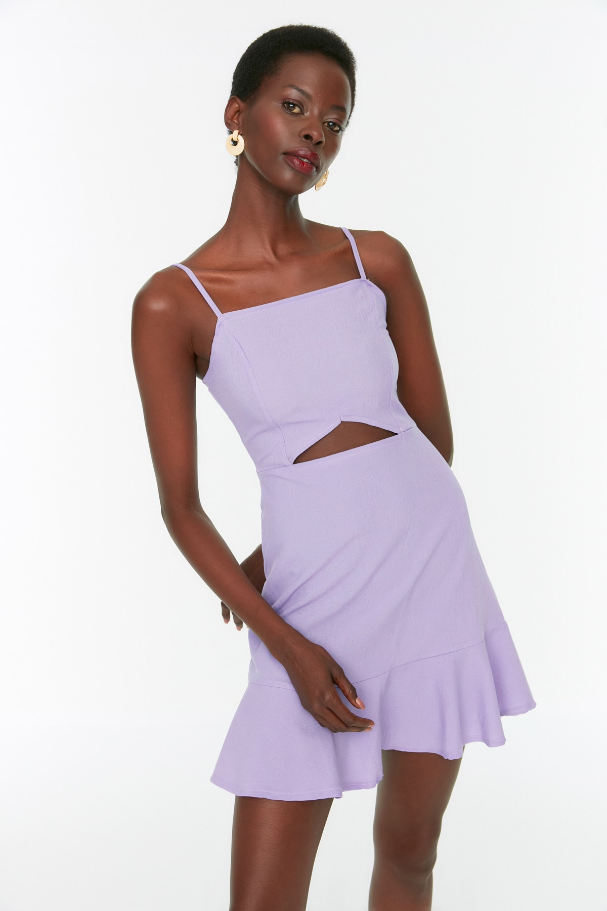 Trendyol Collection Kleid Lila Skater Fast ausverkauft