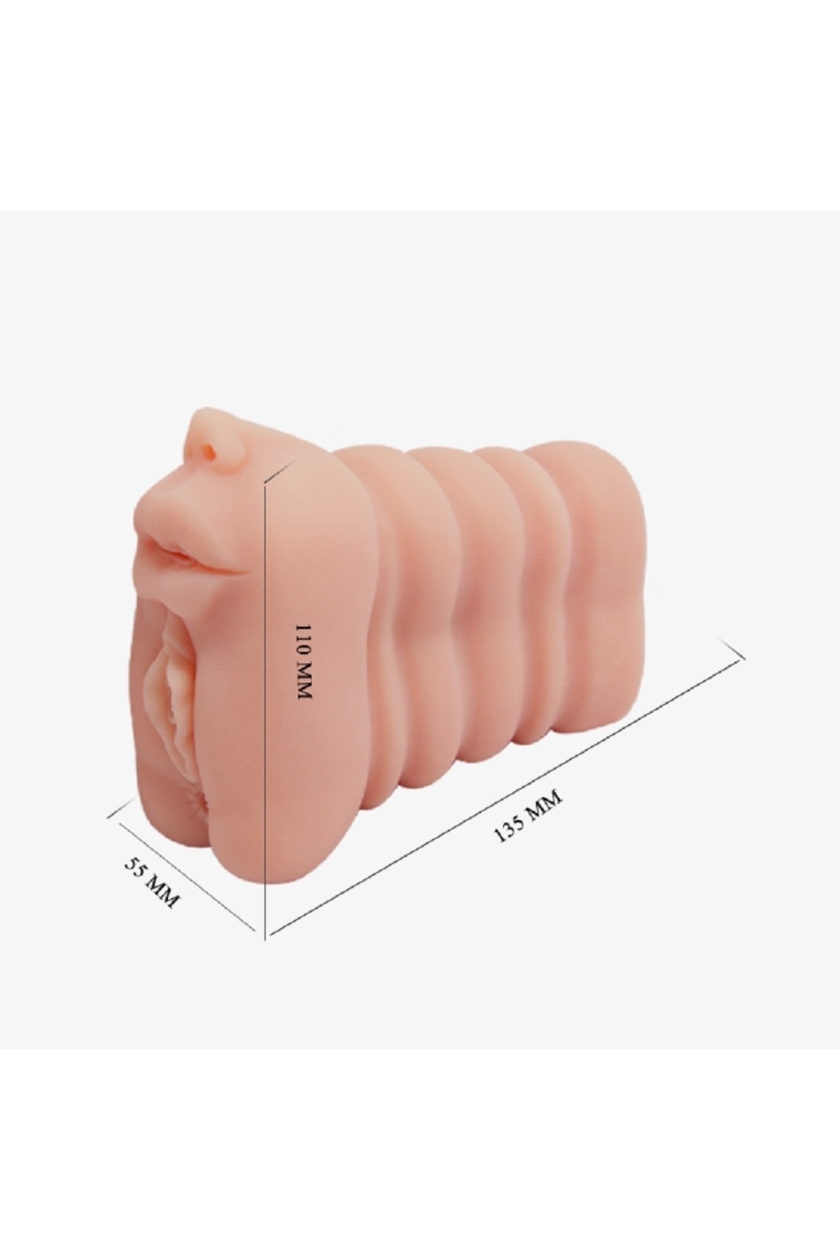 3 Işlevli 3d Suni Oral Vajinal Anal Masturbatör 6