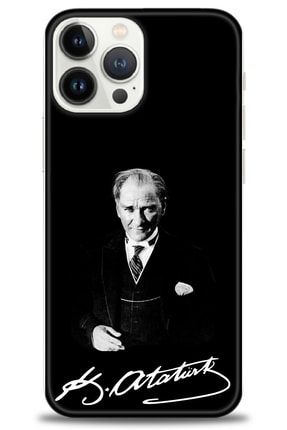 Iphone 13 Pro Max Kılıf Hd Baskılı Kılıf - Atatürk Imza + Temperli Cam tmap-iphone-13-pro-max-v-23-cm