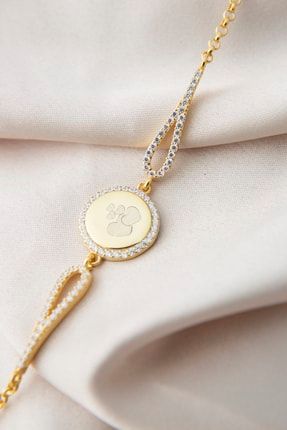 Kadın Zarif Kalp Detaylı 925 Ayar Gümüş Bileklik FA182703