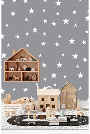 Beyaz Yıldız Duvar Sticker 3-4-5 Cm 130 Adet Bebek Ve Çocuk Odası Dekoratif Duvar Çıkartması Sticke DH201392
