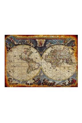 Ahşap Mdf Puzzle Yapboz Mitolojik Dünya Haritası 255 Parça 35*50 Cm TYC00417465789