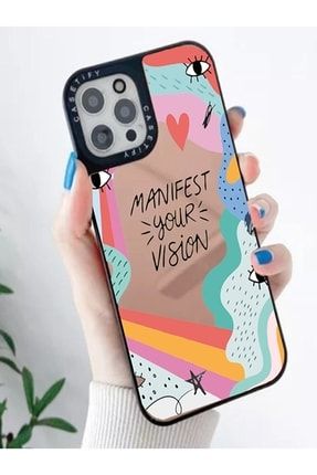 Iphone 12 Pro Max Uyumlu Manifest Your Vision Candy Desenli Aynalı Kılıf Candy12ProMax