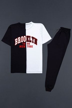 Brooklyn Eşofman Takımı TKM-siyah-beyaz-brooklyn-esh-düzsiyah