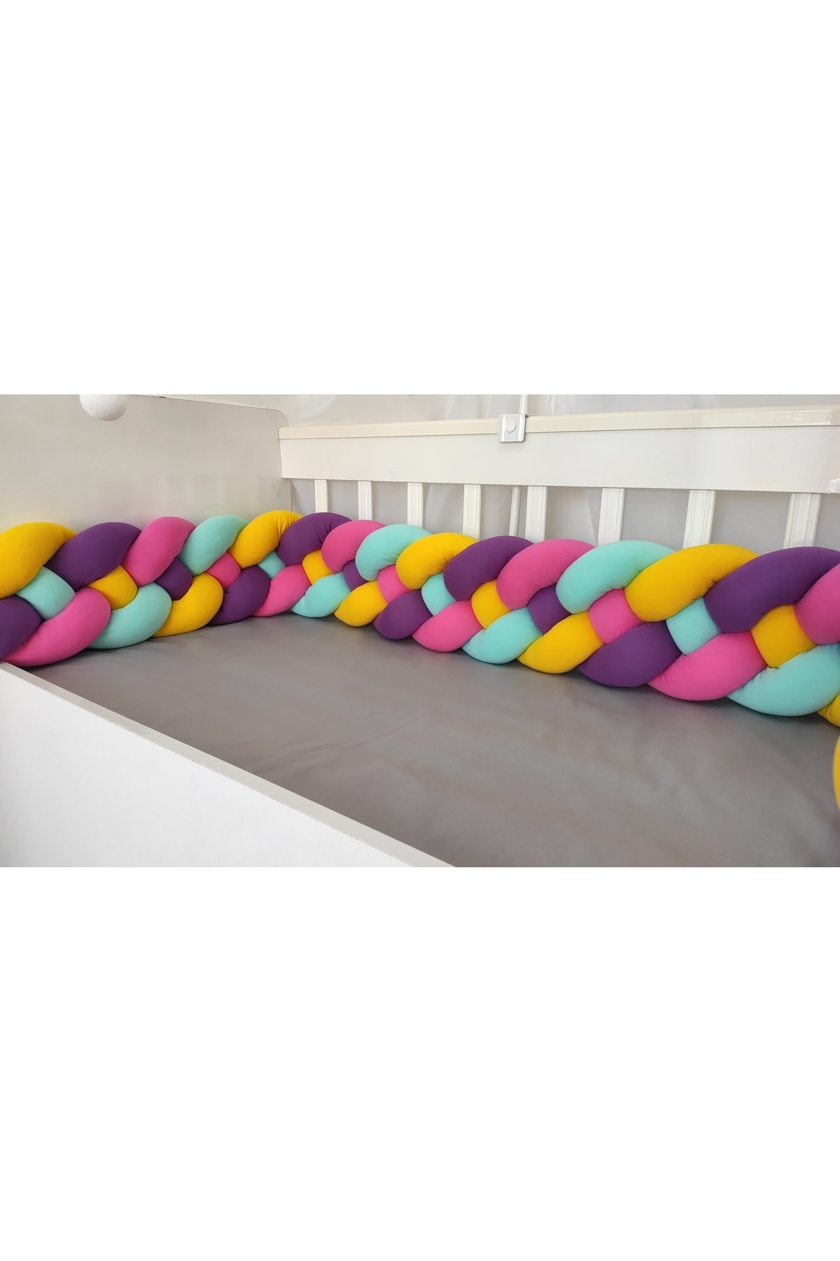 500 Cm 4'lü Örgü Koruma /90x190 Montessori Yatak Koruyucu 2
