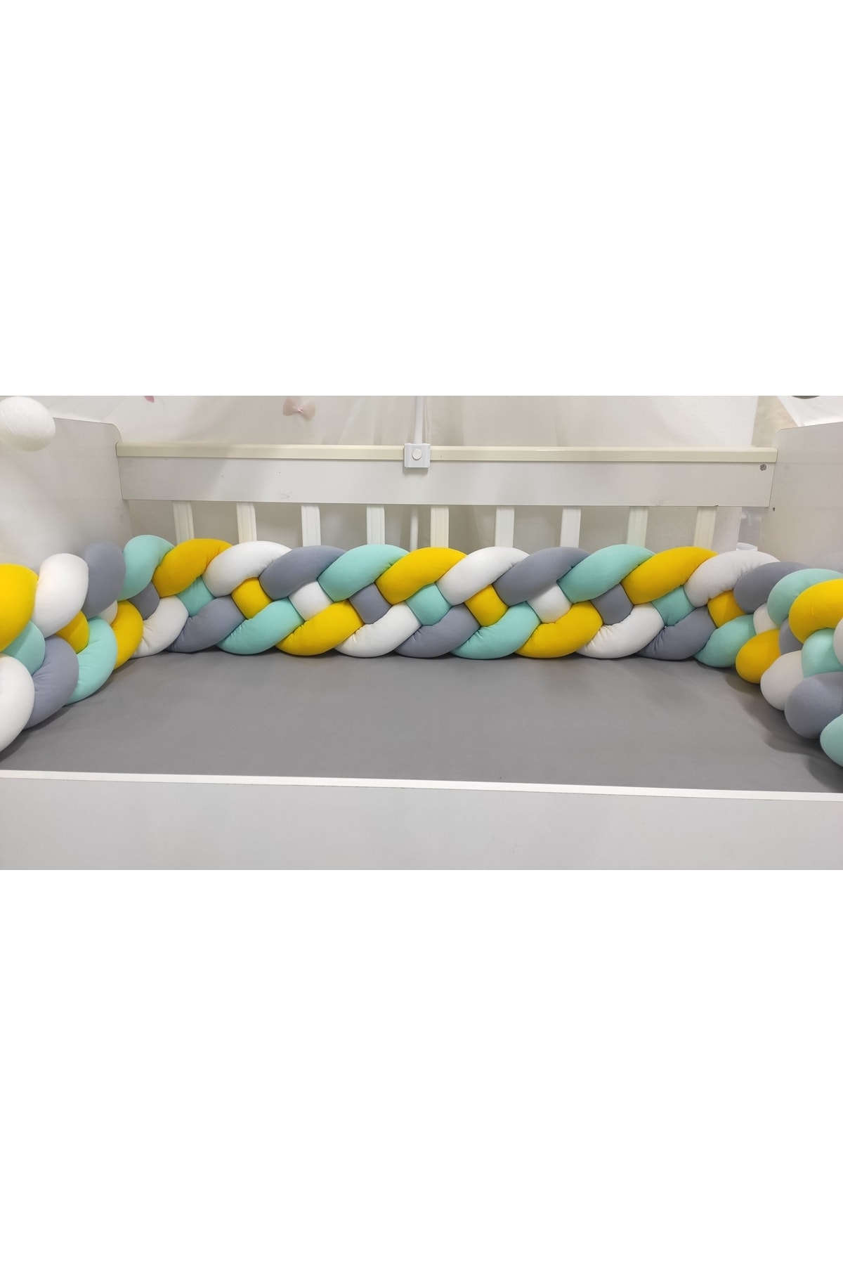 500 Cm 4'lü Örgü Koruma /90x190 Montessori Yatak Koruyucu 3