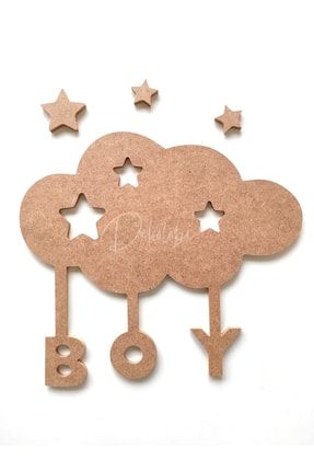 Bulut Boy Erkek Model Dekorasyon Obje Ham Mdf Boyanabilir Çocuk Odası Bulut Dklbbulutboy