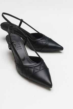 Poınt Siyah Kadın Topuklu Ayakkabı 71-6012
