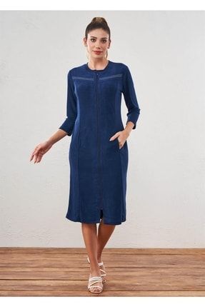 Boy Fermuarlı Kadın Havlu Elbise 45054 RM45054