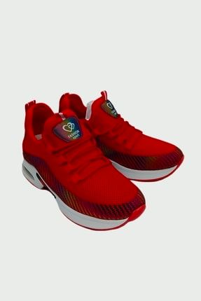 Kırmızı - Air Tabanlı Yazlık Crosfit Antreman Ayakkabısı Sneaker Stv-311-4