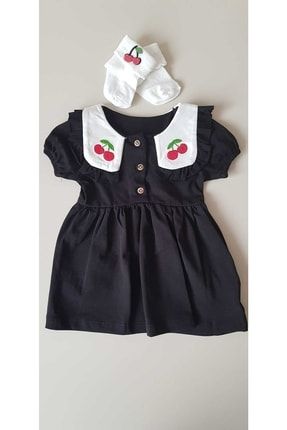 Kız Bebek Kirazlı Vintage Elbise 63