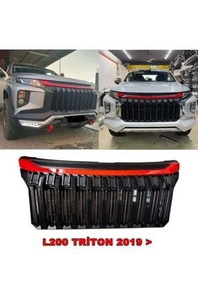 Mitsubishi L200 Triton 2019 Çizgili Ön Panjur Kırmızı Çıta TYC00418221922