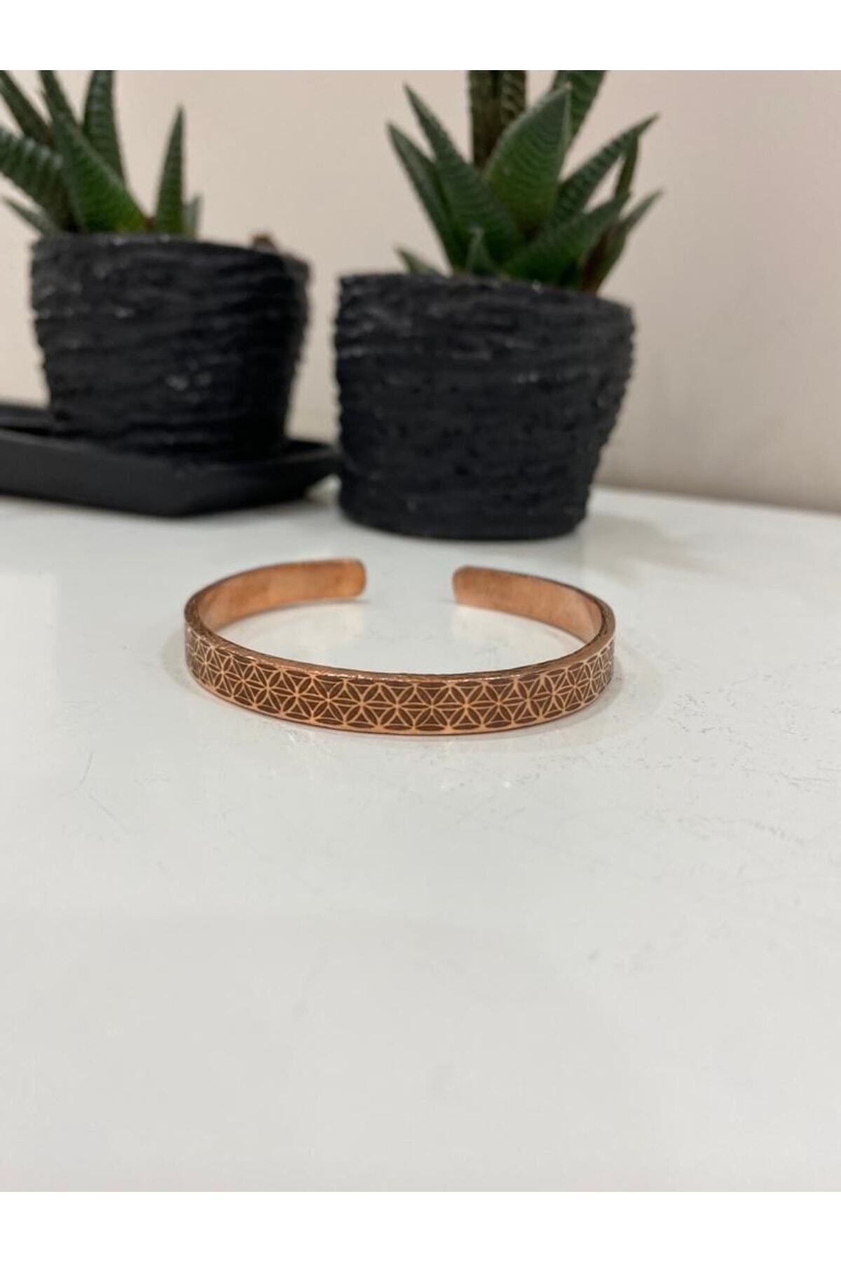 Saf Bakır Bileklik -her Bileğe Uygun-geçmeli-unisex-