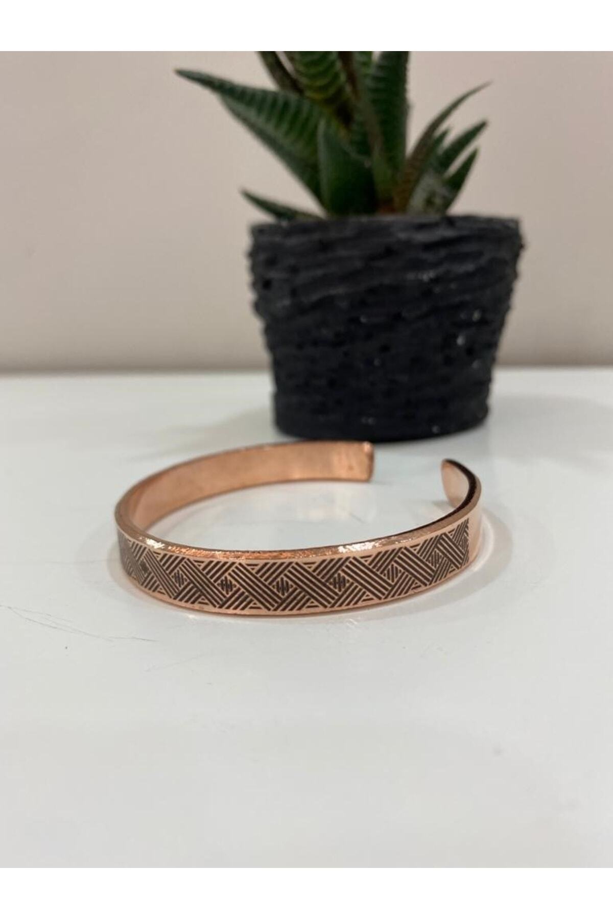 Saf Bakır Bileklik -Her Bileğe Uygun-Geçmeli-Unisex