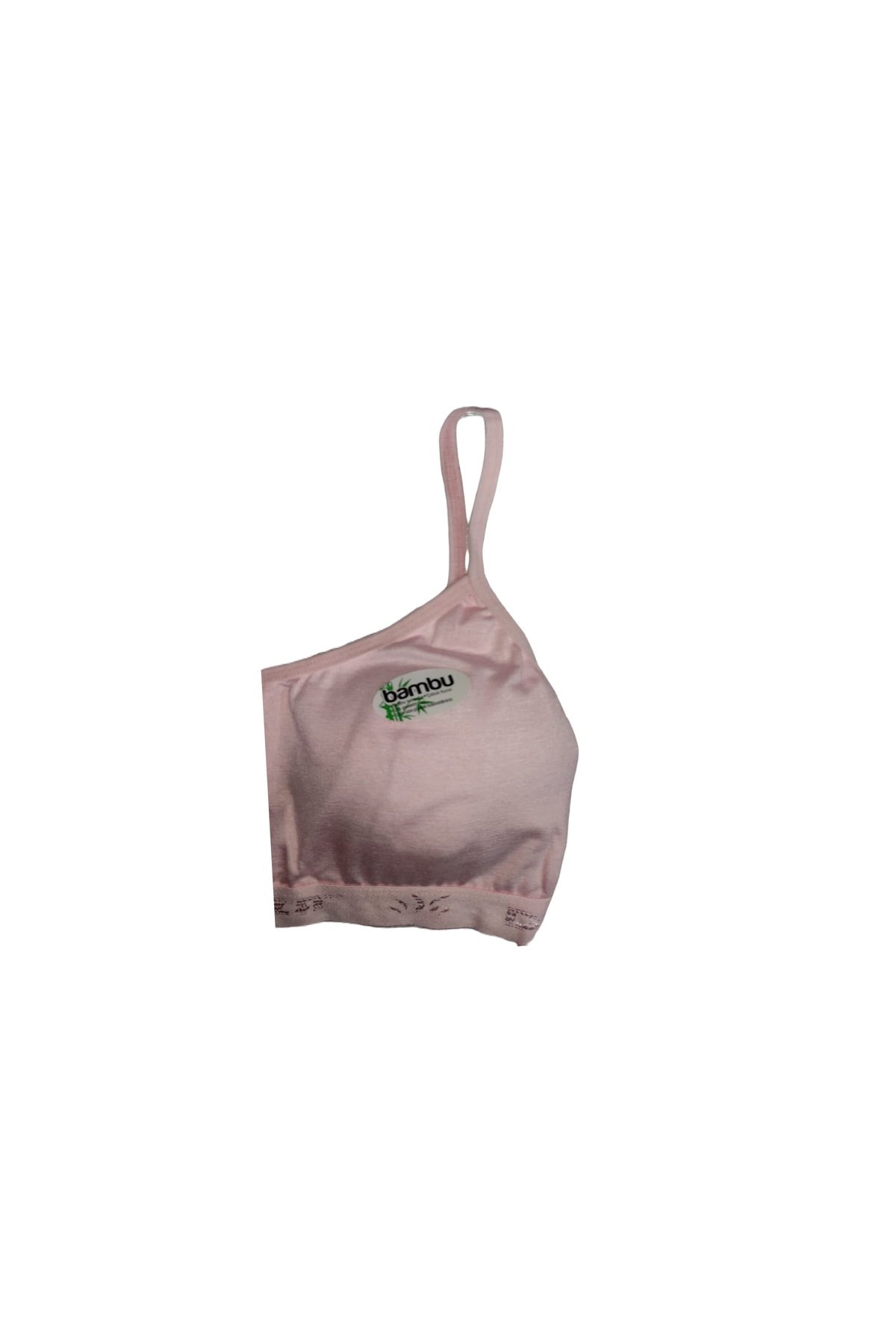 Ince Ip Askılı Lüx Bambu Pedli Bralet Büstiyer Südyen (hediyelik - Pembe Renk) — görsel 2