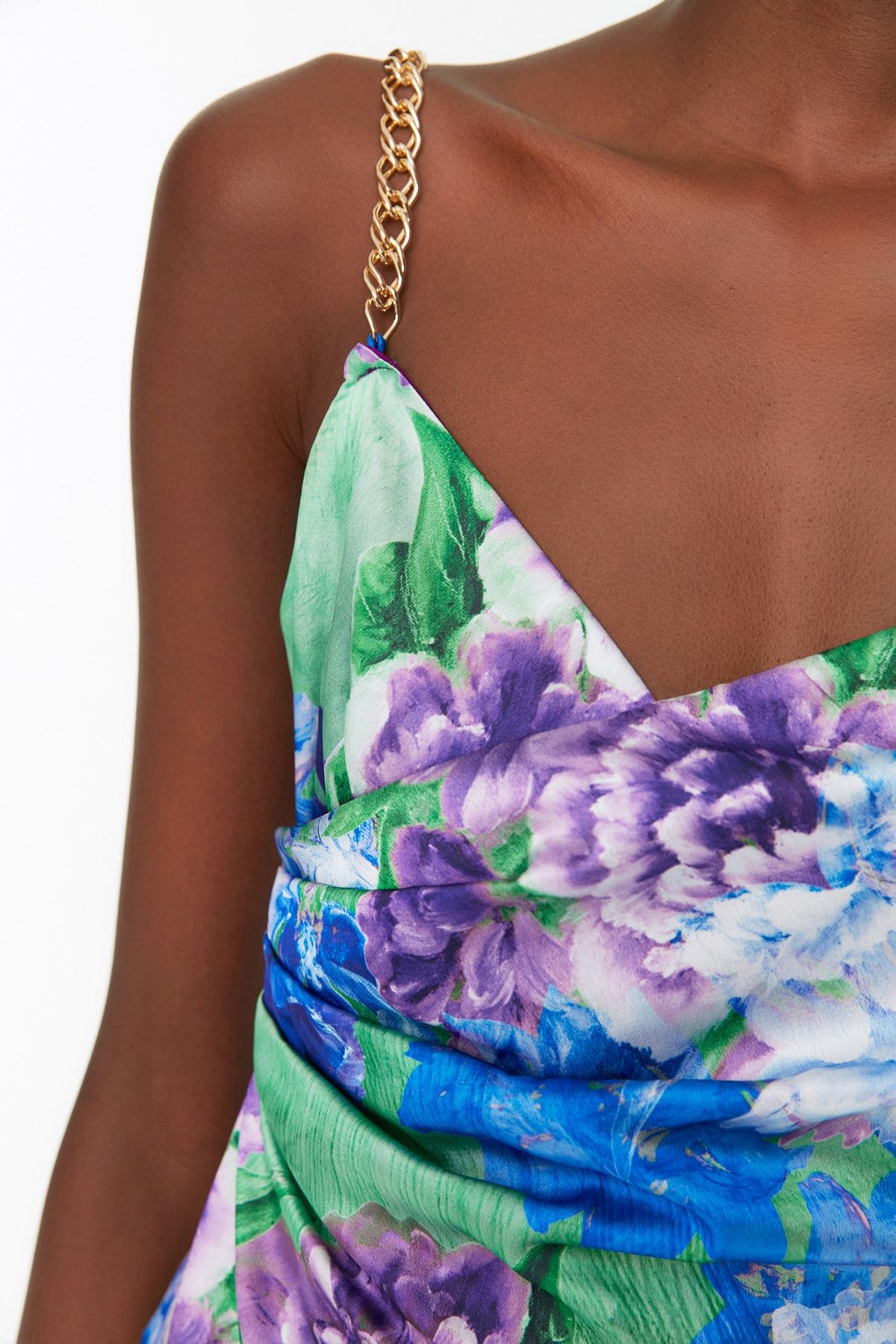 Trendyol Collection Multicolored Green Floral Printed Evening