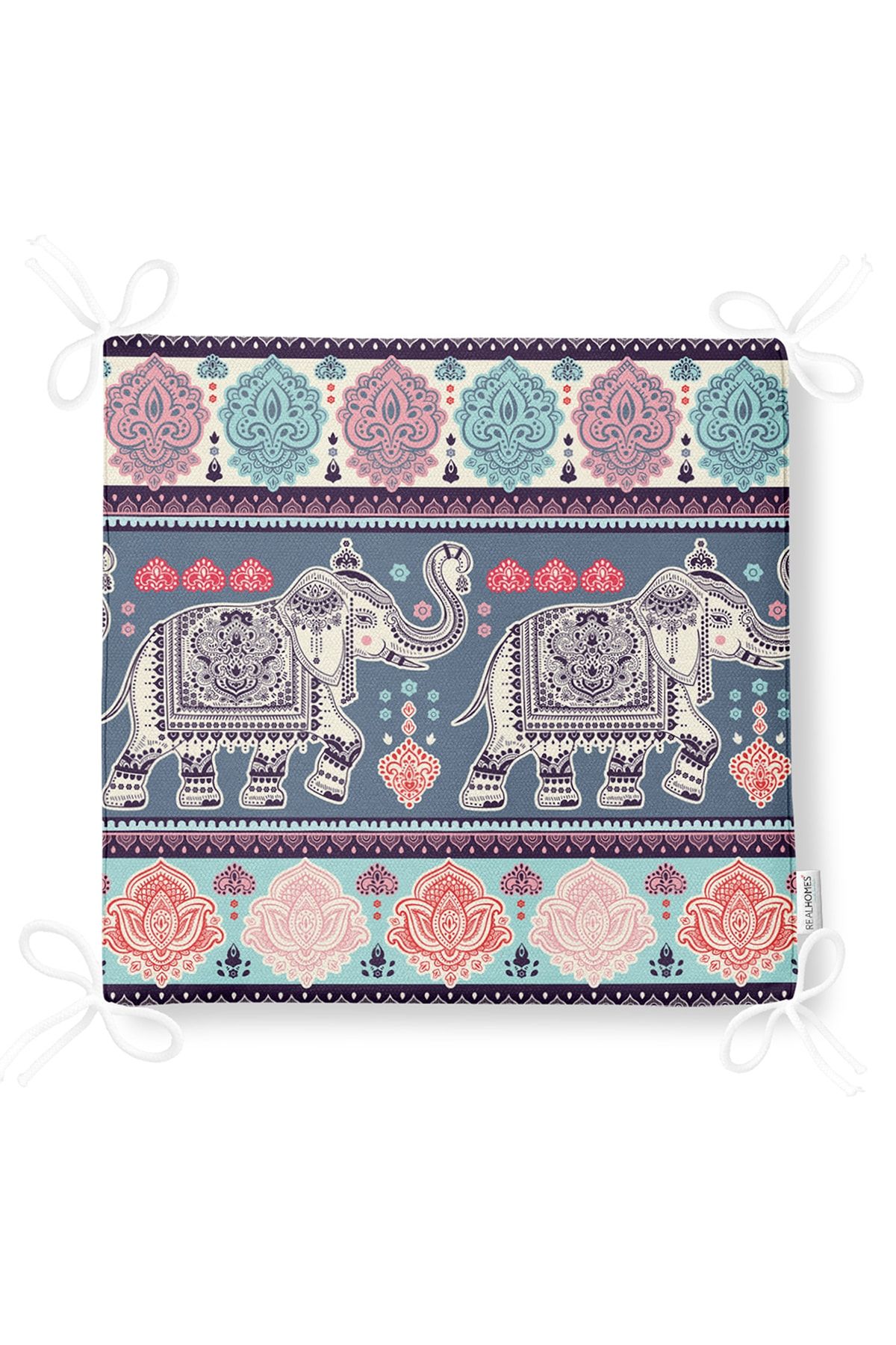 Realhomes-Modern Elephant Pattern Digital Printed Modern Zippered Chair Cushion 5
