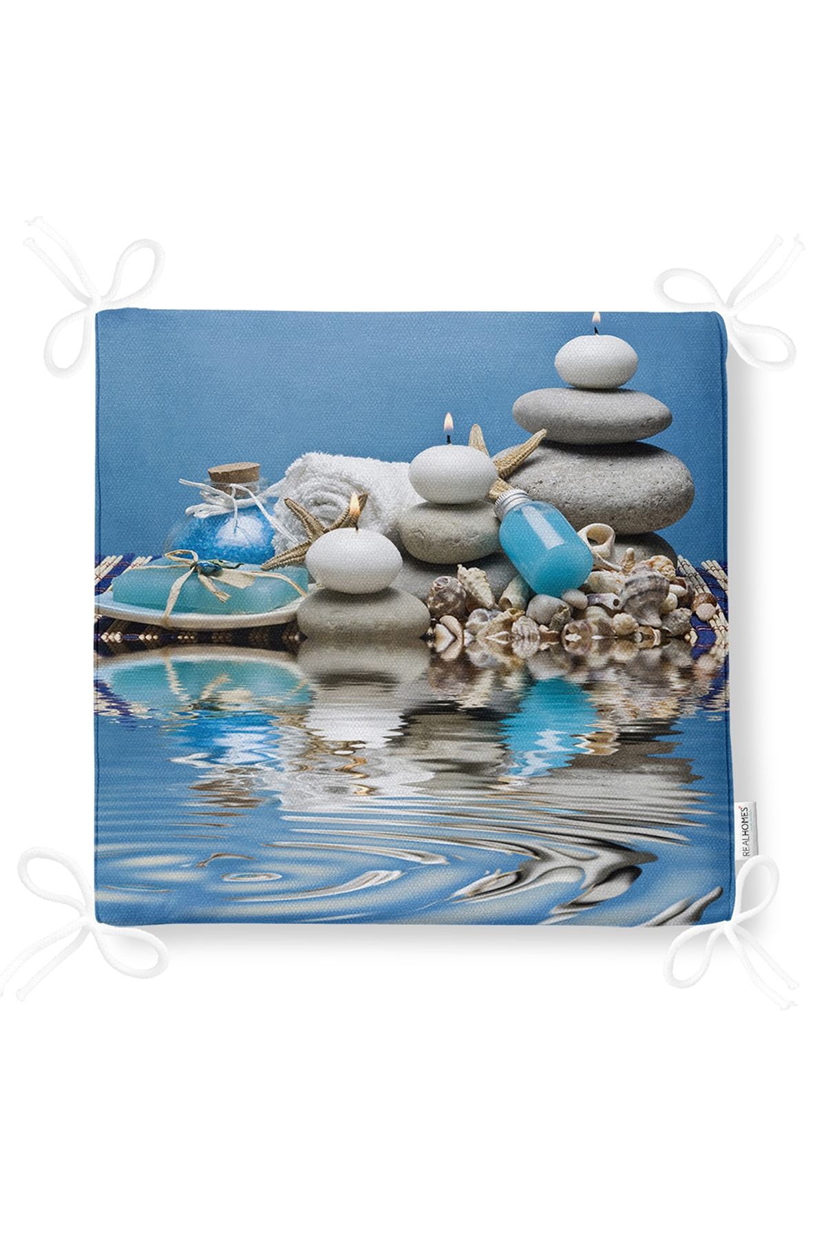 Realhomes-Blue World Digital Printed Zippered Chair Cushion 5