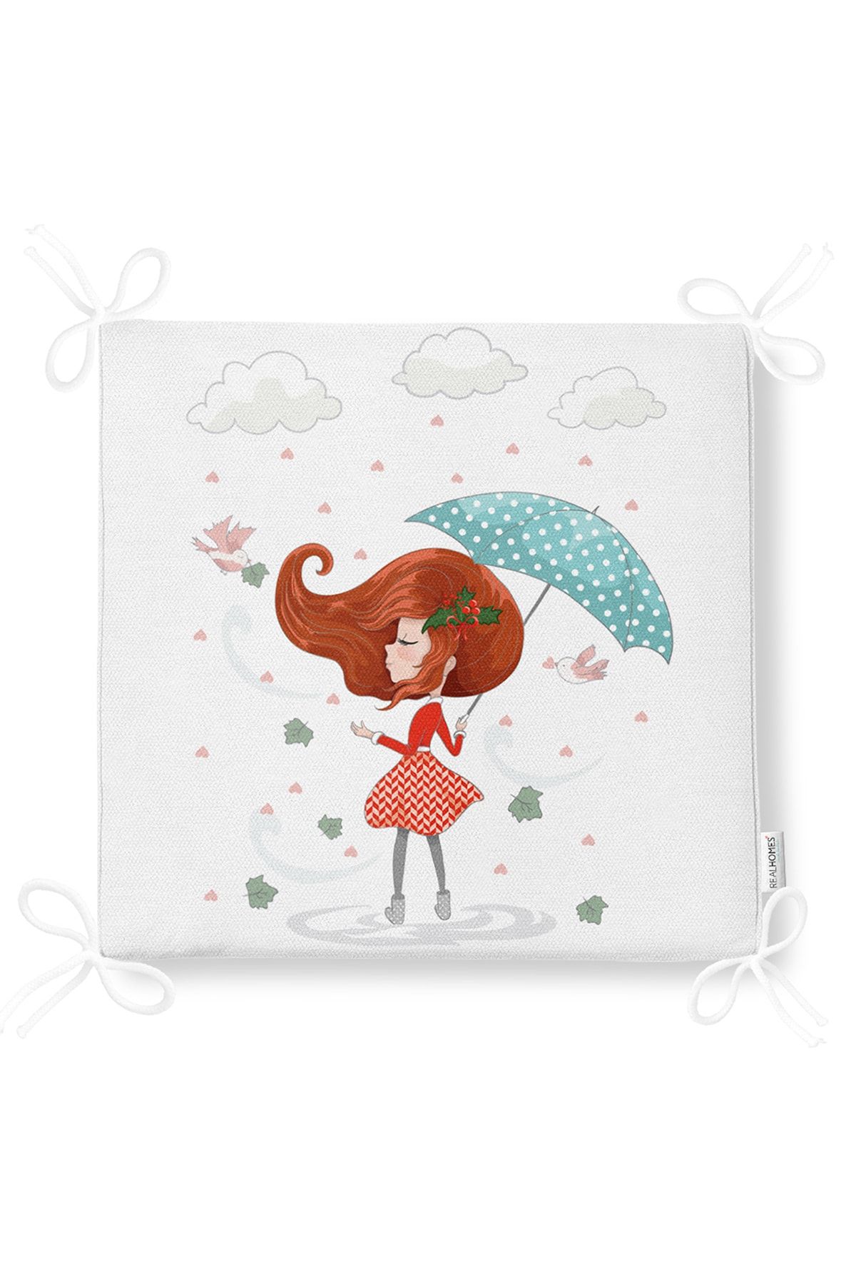 Realhomes-Fashion Girl Digital Printed Modern Zippered Chair Cushion 5