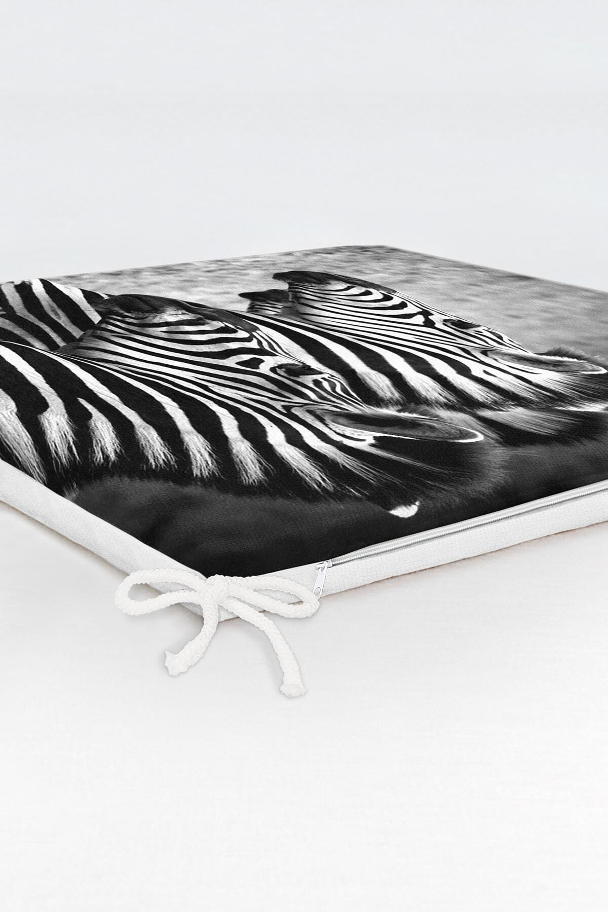 Realhomes-Modern Zebra Pattern Digital Printed Zippered Chair Cushion 6