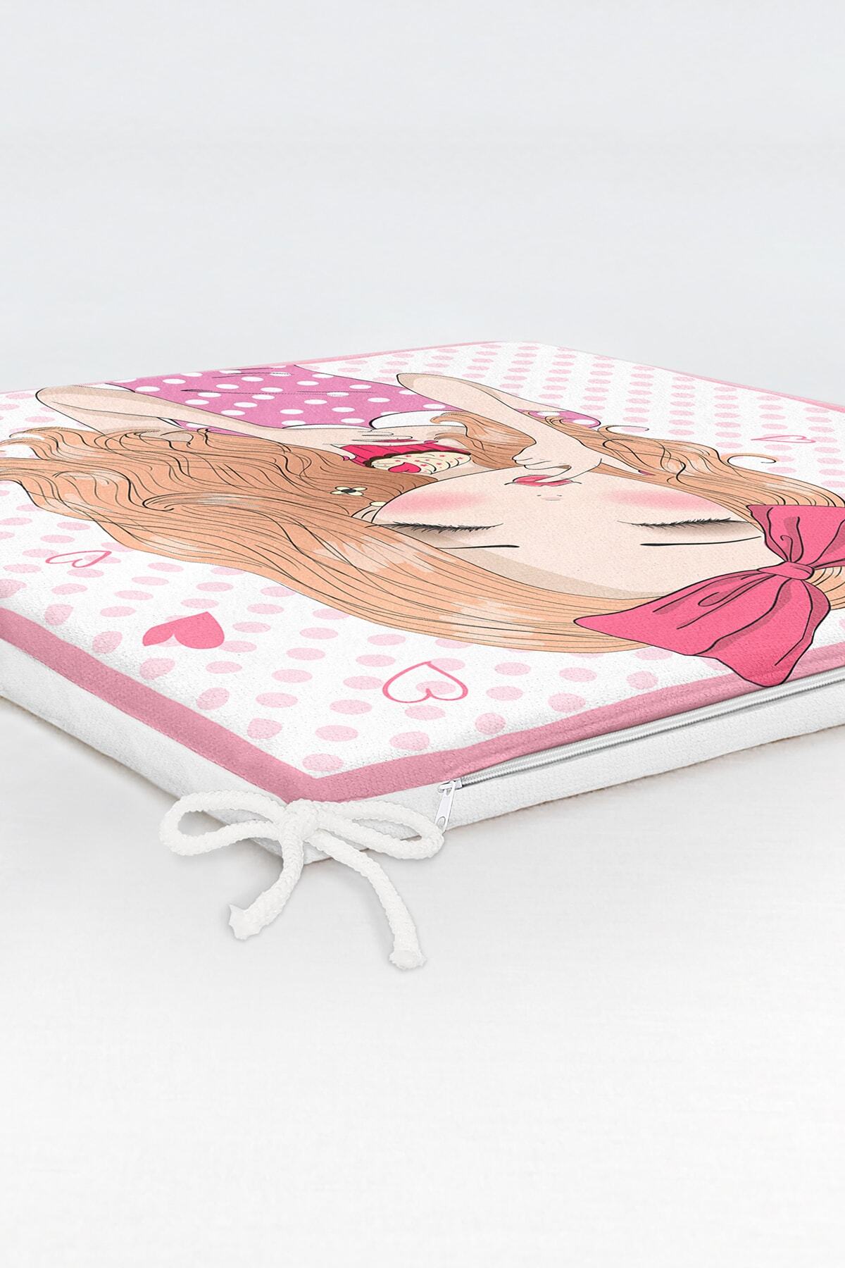 Realhomes-Fashion Girl Digital Printed Modern Zippered Chair Cushion 6