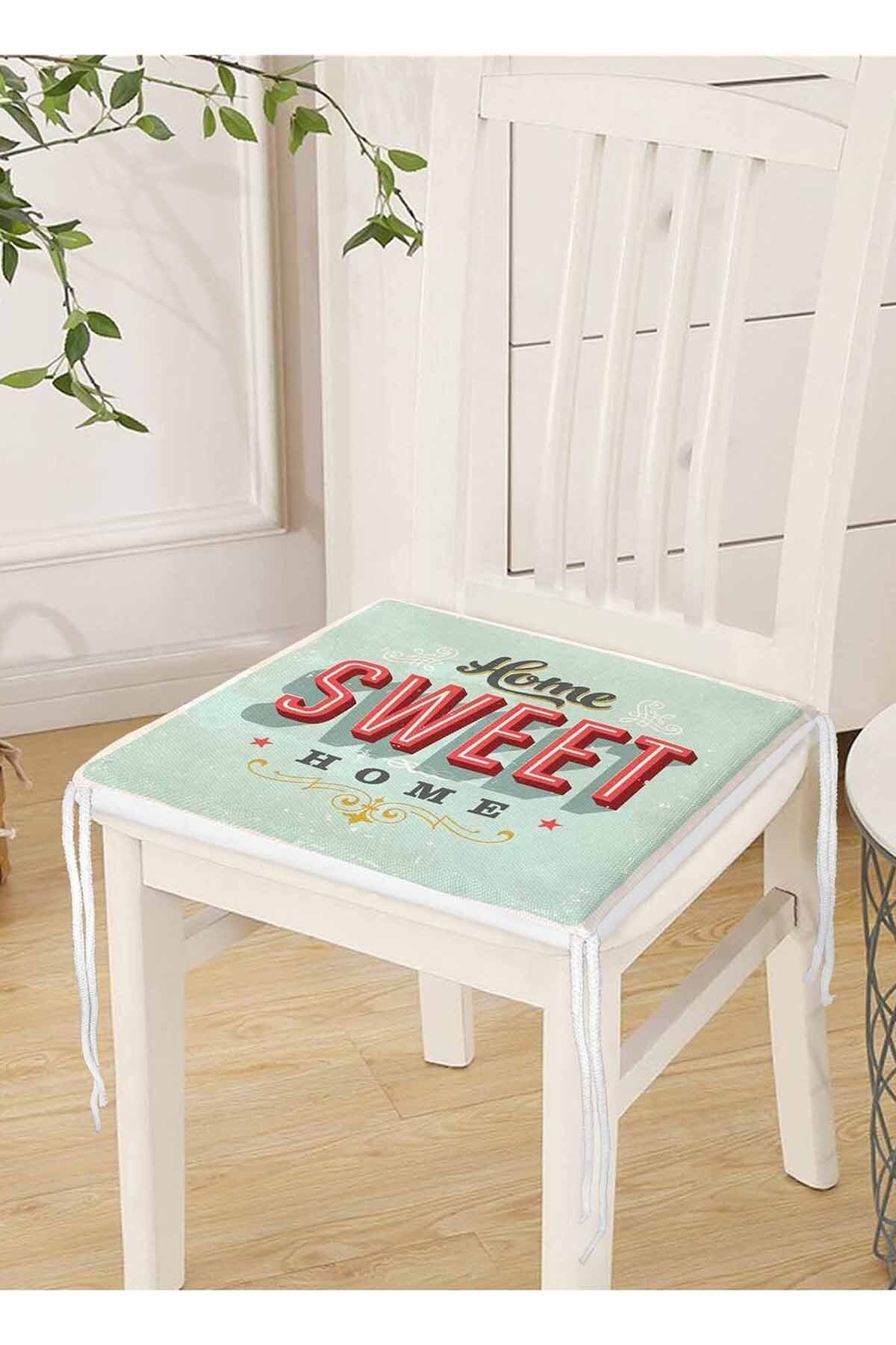 Realhomes-Home Sweet Home Digital Printed Zippered Chair Cushion 4
