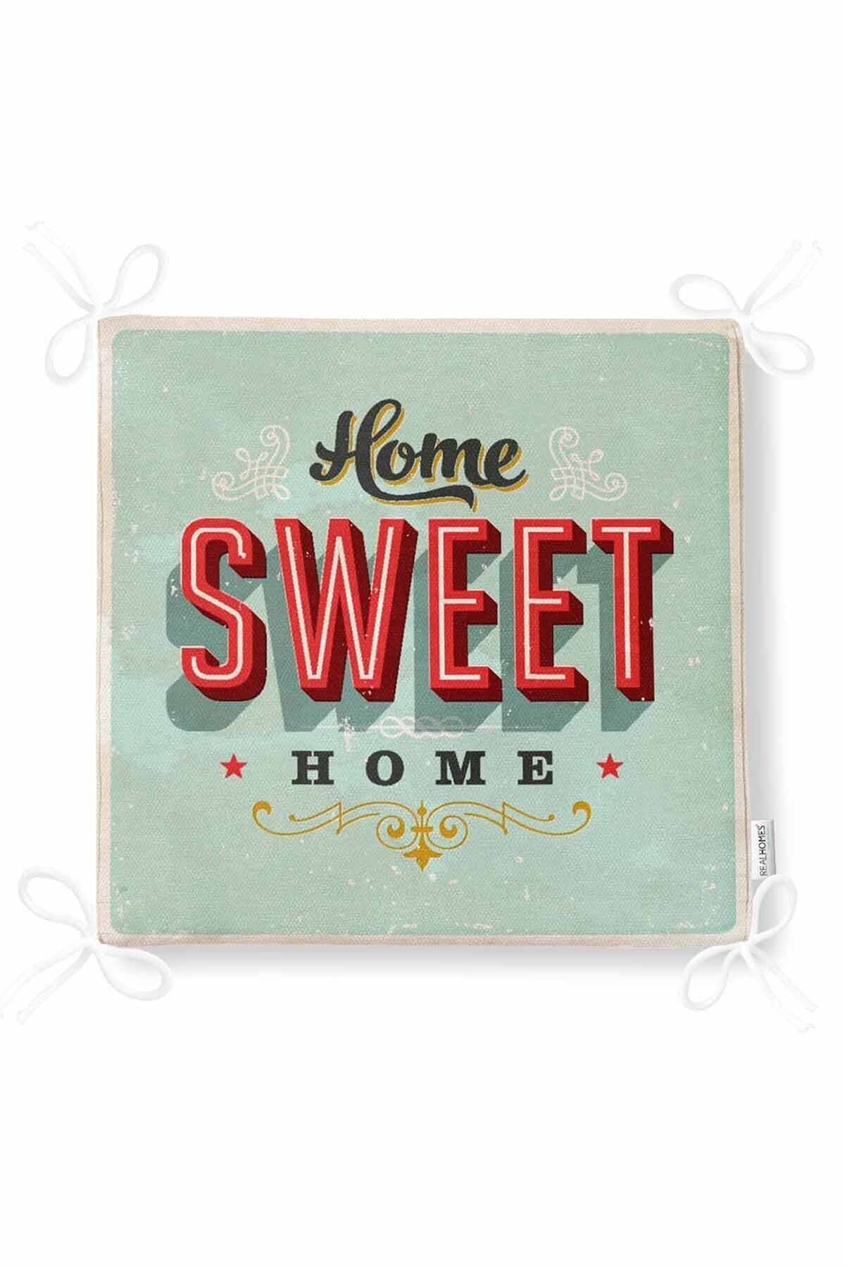 Realhomes-Home Sweet Home Digital Printed Zippered Chair Cushion 5