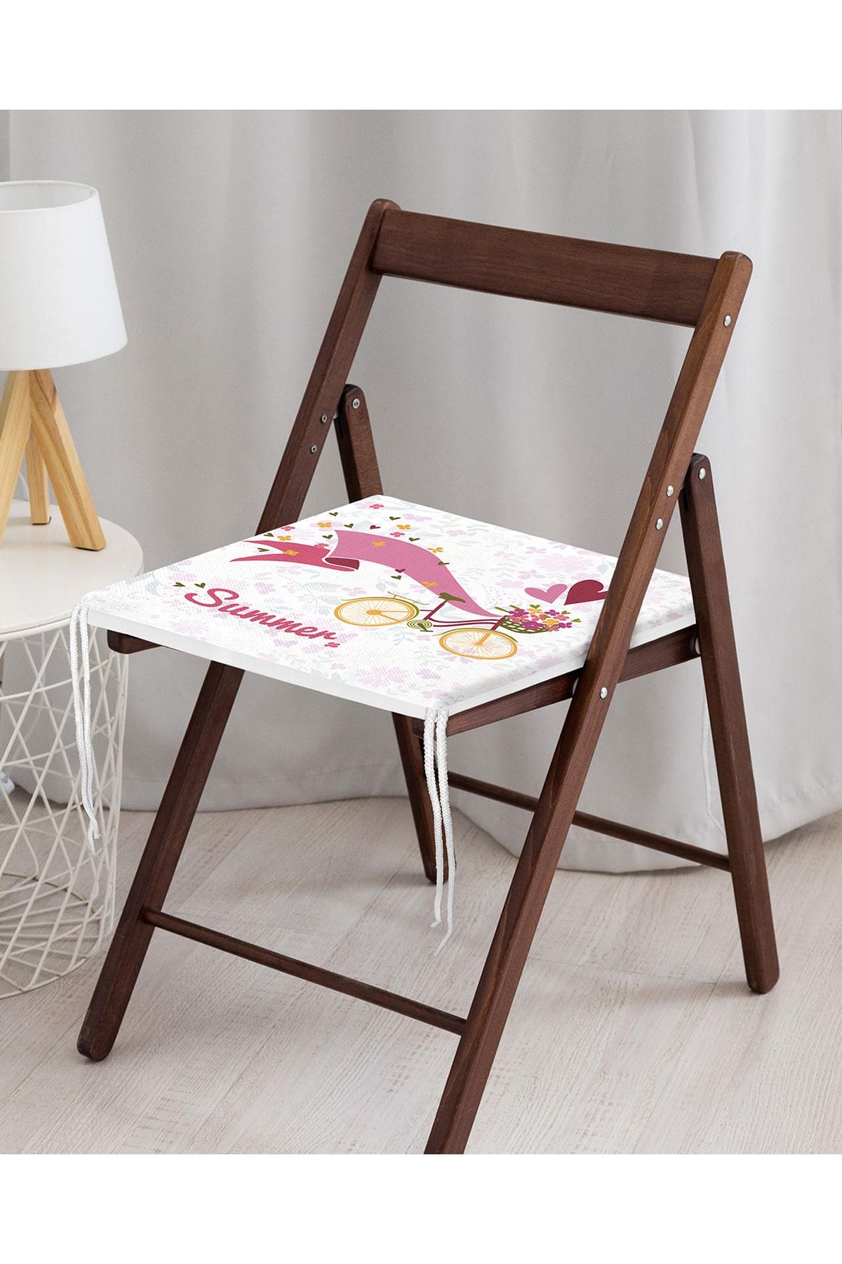 Realhomes-Modern Bicycle Patterned Digital Printed Zippered Chair Cushion 4
