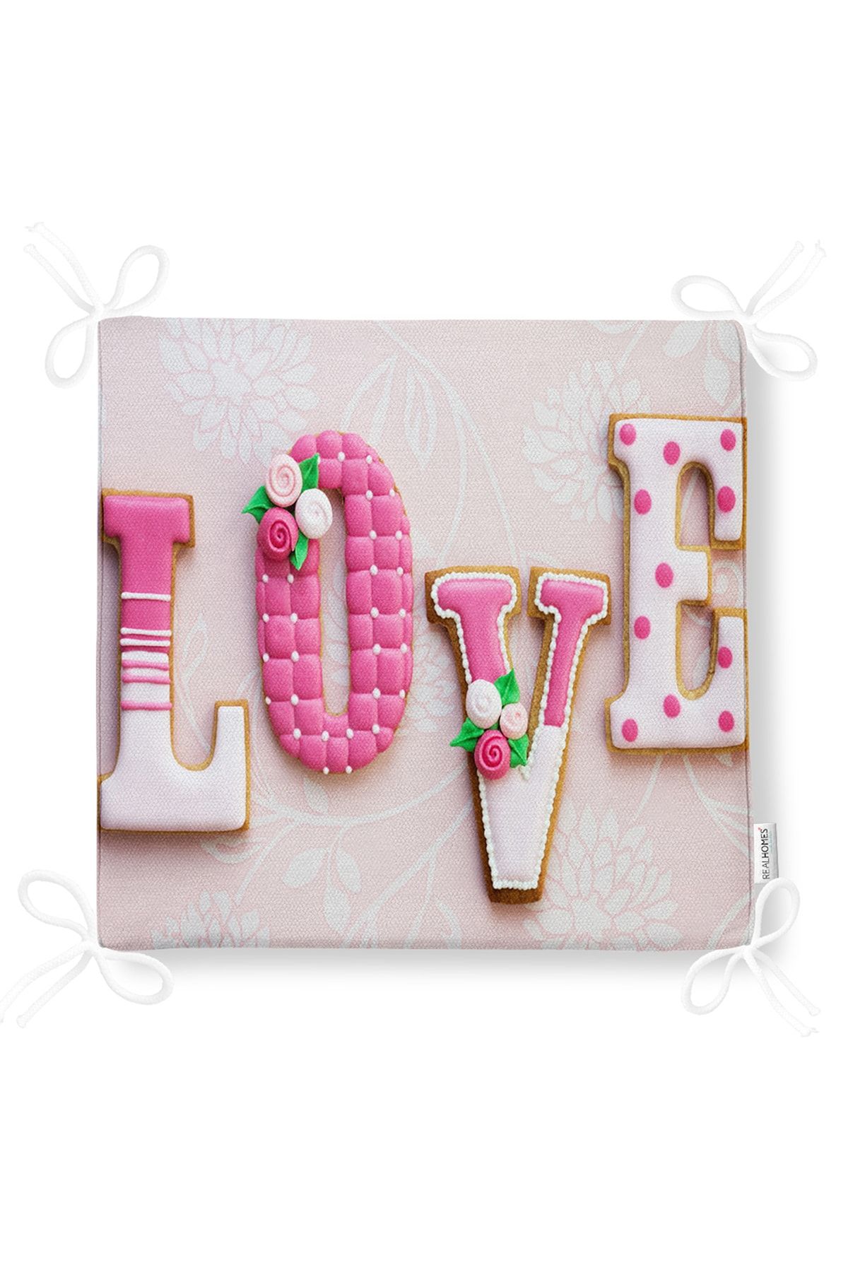 Realhomes-Love Themed Digital Printed Zippered Chair Cushion 5