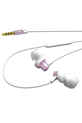 Metal Extra Bass Mikrofonlu Kulak İçi Kulaklık K15 Syrox K15 - Pembe Renk