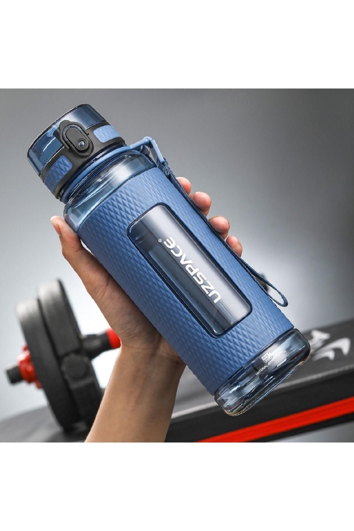 قمقمه ورزشی آبی ff 1100ml mega اندازه بزرگ آب سیلیسون گربه محافظت شده Uzspace