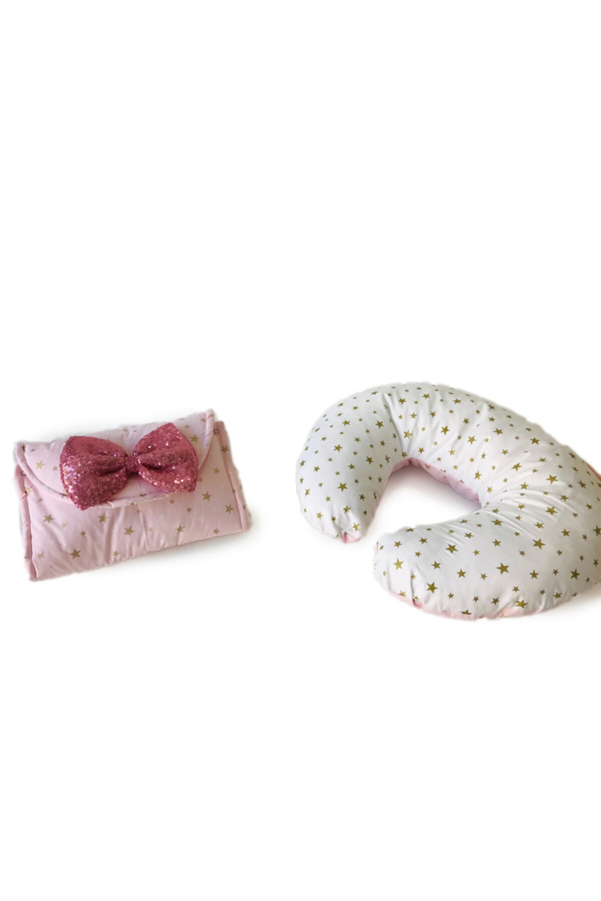 Atölye Eda Exclusive Puset Örtüsü Seti &  Alt Açma & Emzirme Yastığı & Emzirme Önlüğü - 7 Parça fotoğrafı 2 (önizleme)