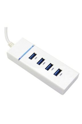 4 Port Usb Hub 3.0 Usb Çoklayıcı Mavi Led Işıklı Usb Çoğaltıcı Switch Port Beyaz USBNETAPLUS
