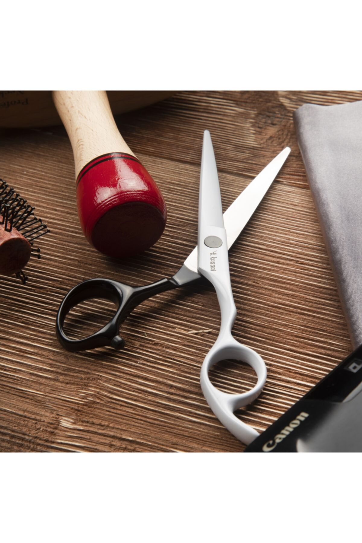 kassai-Phase-60 Stainless Steel Hair Cutting Cutting Scissors Hairdresser's Scissors Hair Beard Moustache Cutting Scissors Pro 8