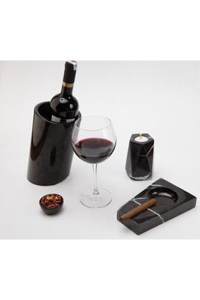 Siyah Mermer Şarap Sunum Takımı W4003