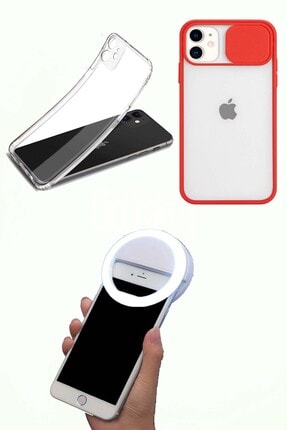 dijiworld iphone 11 seffaf kiliflar 2 kilif ve yeni yil hediyesi telefonu isikli selfie isigi led halka fiyati yorumlari trendyol