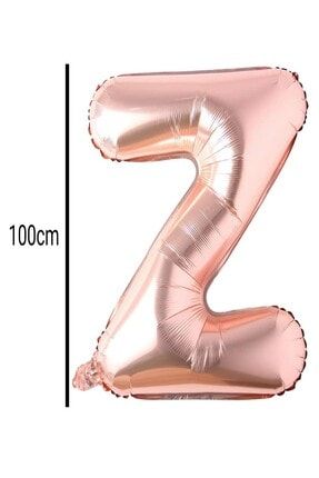 Z Harfi Folyo Doğum Günü Balonu Rose Gold (100cm) BLN317