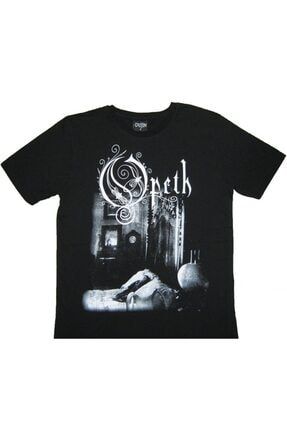 Unisex Siyah Opeth Baskılı Tişört 42217